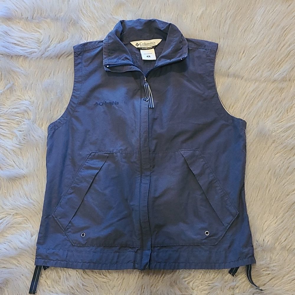 ‎Columbia womens dark blue cotton vest size small